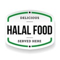 Halal Food vintage label