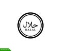 Halal icon vector logo template Royalty Free Stock Photo
