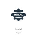 Halal icon vector. Trendy flat halal icon from religion collection isolated on white background. Vector illustration can be used Royalty Free Stock Photo