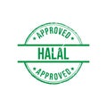 Halal label approved grunge round vintage rubber stamp vector image