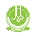 Halal sign symbol design. Halal certificate logo with ribbon. Vector illustration.