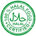 Halal stamp design, Halal certificate Vector