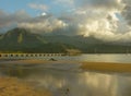 Halalei Pier Reflections, Kauai Royalty Free Stock Photo