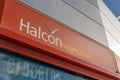 Halcon viajes company logo at its headquarters Royalty Free Stock Photo