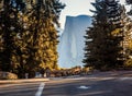 Hald Dome Giant Perspective, Glacier Point at Yosemite National Park, California