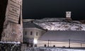 Fredriksten Fortress in Halden on a very cold winter evening Royalty Free Stock Photo