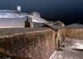 Fredriksten Fortress in Halden on a very cold winter evening Royalty Free Stock Photo