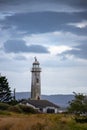 Hale village lighthouse during stormy weather Royalty Free Stock Photo