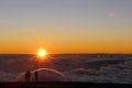 Sunset on the top of Haleakala volcano Royalty Free Stock Photo