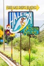 Colorful town sign of Haleiwa, Oahu, Hawaii Royalty Free Stock Photo