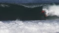 HALEIWA, UNITED STATES OF AMERICA - DECEMBER, 7, 2017: surfer getting a backdoor barrel at pipeline