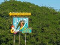 HALEIWA, UNITED STATES OF AMERICA - JANUARY 12 2015: the haleiwa sign on the north shore of oahu
