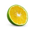 Half of Acidless orange isolated on white background Royalty Free Stock Photo