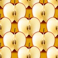 Half apple seamless pattern Royalty Free Stock Photo