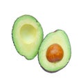 Half avocado isolated on white background Royalty Free Stock Photo