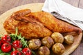 Half baked chicken Royalty Free Stock Photo