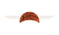 Half basketball ball Royalty Free Stock Photo