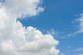 Half of the blue sky and white clouds Royalty Free Stock Photo