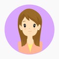 Half Body Woman Avatar Vector