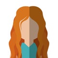 half body woman caucasian in gradient with red hair
