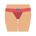 half body women with panties lace icon