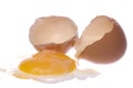 Half Boiled Chicken Egg Isolated