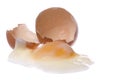 Half Boiled Chicken Egg Isolated