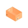 Half Box Cardboard Composition Royalty Free Stock Photo
