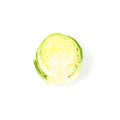 Half of brussels sprout isolated on white Royalty Free Stock Photo