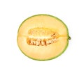 Half of a cantaloupe melon