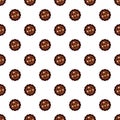 Half chocolate biscuit pattern seamless vector