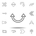 half circle arrows icon. Thin line icons set for website design and development, app development. Premium icon Royalty Free Stock Photo