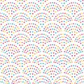 Half circle dot symmetry seamless pattern Royalty Free Stock Photo