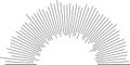 half circle irregular long rays inside and outside Royalty Free Stock Photo