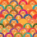 Half circle owl is me seamless pattern Royalty Free Stock Photo