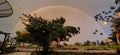 half circle rainbow in the afternoon after the rain