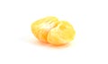 Half of a clementine or tangerine with wedges Royalty Free Stock Photo