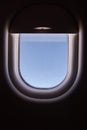 Half closed air plane window Royalty Free Stock Photo