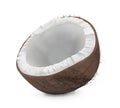 Half Coconut Isolated