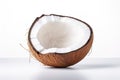 half coconut on white background Royalty Free Stock Photo