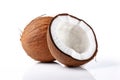 half coconut on white background Royalty Free Stock Photo