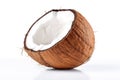 half coconut on white background Royalty Free Stock Photo
