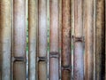 Half-Cut Bamboo Fence Royalty Free Stock Photo