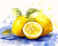 Half-Cut Lemon Slice: A Bold and Poisonous Marketing Illustratio Royalty Free Stock Photo