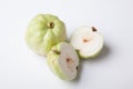 Half cut ripe guava