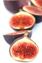 Half cutted fresh fig fruits