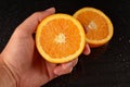 Half cutted orange Royalty Free Stock Photo