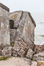 Half-demolished military fortifications Royalty Free Stock Photo
