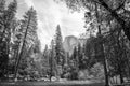 Half Dome Black & White Royalty Free Stock Photo