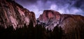 Half Dome at Dusk, Yosemite National Park, California Royalty Free Stock Photo